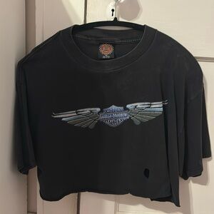 Vintage Harley Davidson Cropped Tee